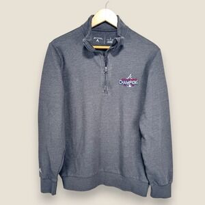 Atlanta Braves World Series Champions 2021 Pullover Men Small Gray Quarter Zip
